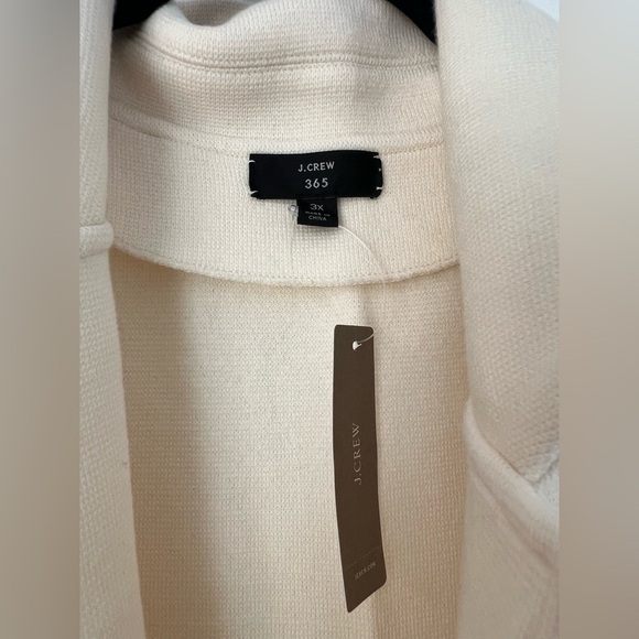 New With Tags J. Crew 365 Sophie Open Front Ivory Sweater Blazer - Picture 4 of 5
